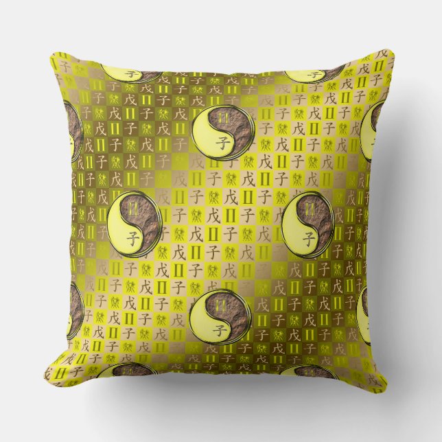 Coussin Gémeaux & Rat de terre (Recto)