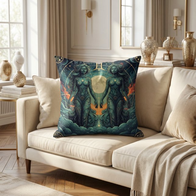 Coussin Gémeaux Zodiaque Céleste (Créateur téléchargé)