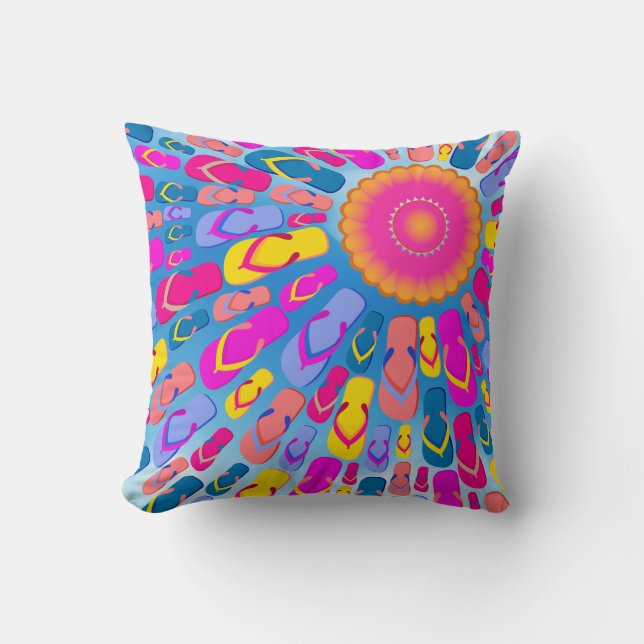 Coussin génial de rayons de bascules de Sun d'été (Recto)