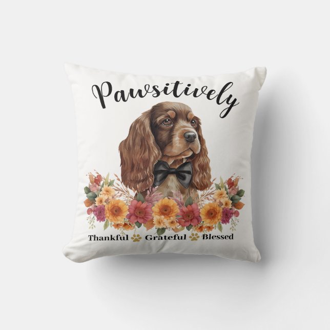 Coussin Génial et gracieux, bienheureux, mignon chien (Recto)