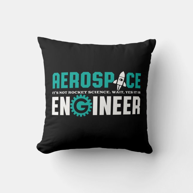 Coussin Génie aérospatial amusant C'est la science des fus (Recto)