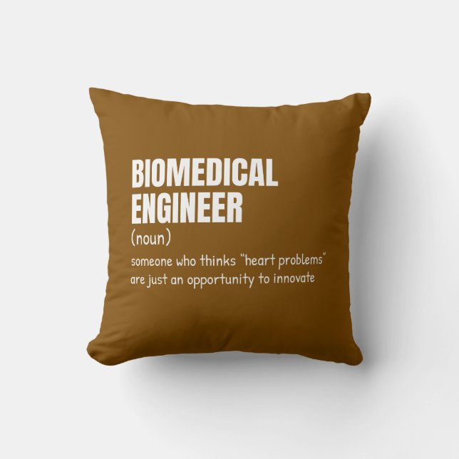 Coussin Génie biomédical Définition Nerd (Recto)