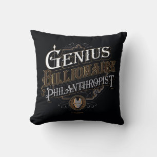 Coussin Génie Milliardaire Philanthrope Graphique Orné
