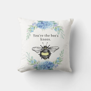 Coussin Genoux d'abeille   Blue Hydrangeas 16"x16" Mode