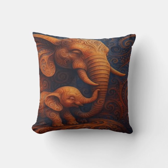 Coussin Gentle Elephants (Recto)