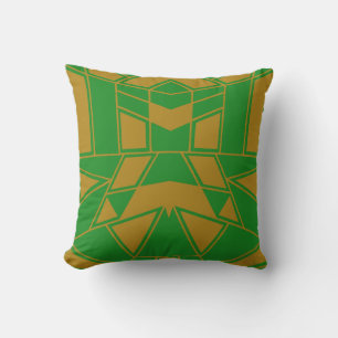 Coussin Geo #545 Gold & Green