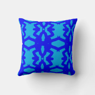 Coussin Geo Entrelacer Bleu
