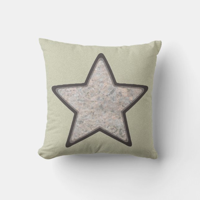 Coussin Géologie Bright Rock Star sur une couleur personna (Recto)