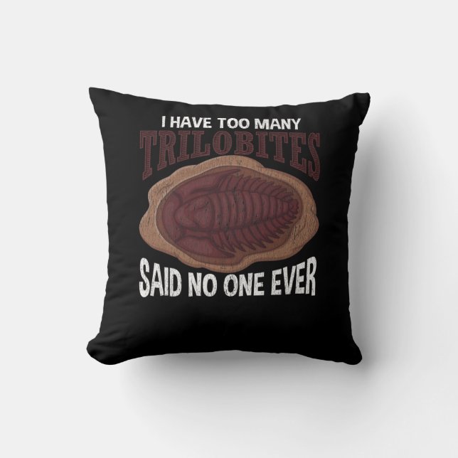 Coussin Géologie Trilobites Géologue des collecteurs de fo (Recto)