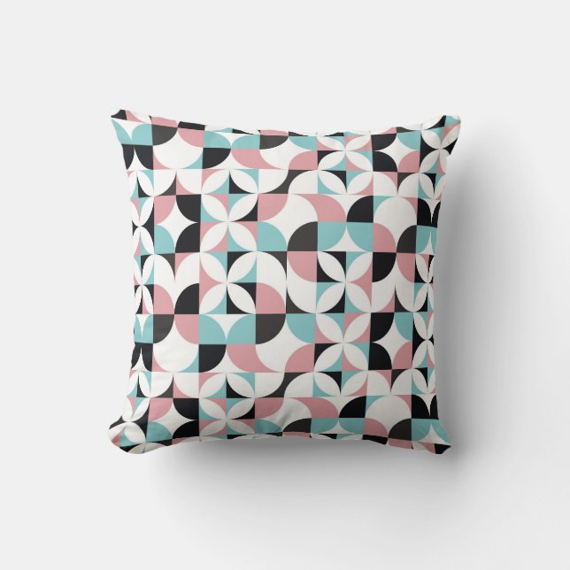 Coussin Géométrie minimaliste, illustration de style scand (Recto)