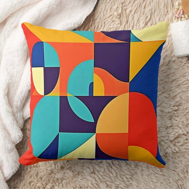 Coussin Géométrie moderne colorée (Couverture)