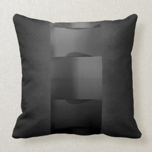 Coussin Géométrie Plum violet 3 dimensions Gris noir
