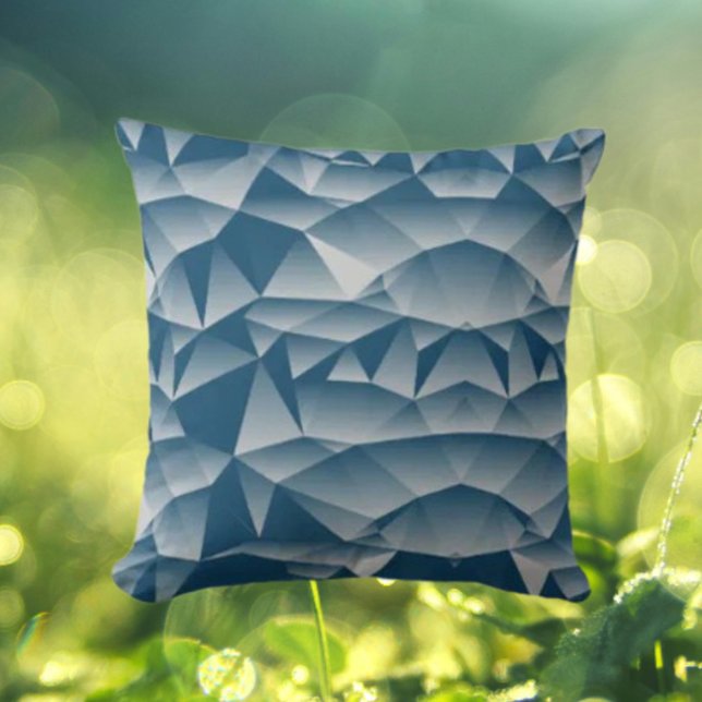 Coussin Géométrie subtile bleue (Créateur téléchargé)