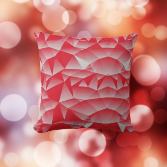 Coussin Géométrie Subtile Rouge (Créateur téléchargé)