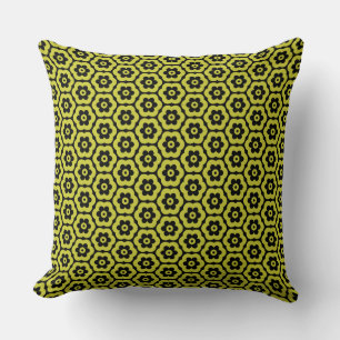 Coussin Géométrique 280514 (03) - Banane et noir