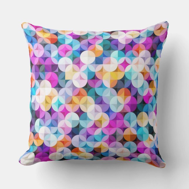 Coussin géométrique arrondi décoratif (Recto)