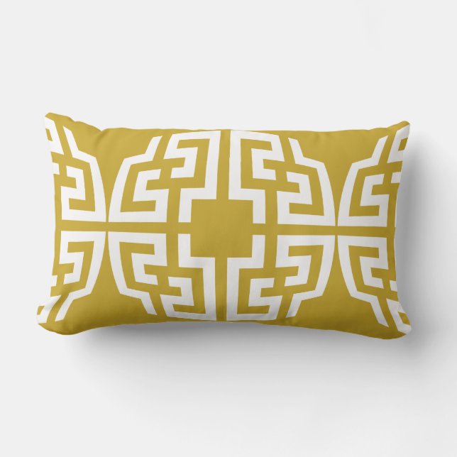Coussin géométrique chic de chinoiserie moderne (Recto)