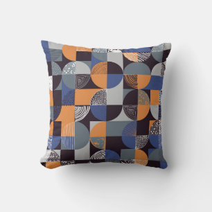 Coussin Géométrique dessinée à la main : Doodles créatifs 