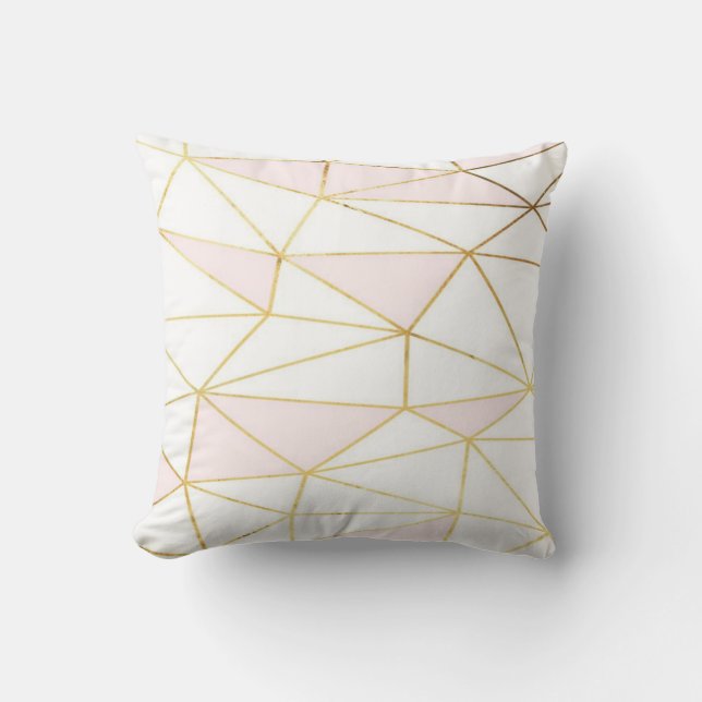 Coussin géométrique d'or rose (Recto)