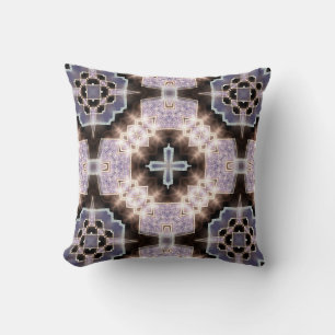 Coussin Géométrique Glow Diamant Cristal Lilas Fon