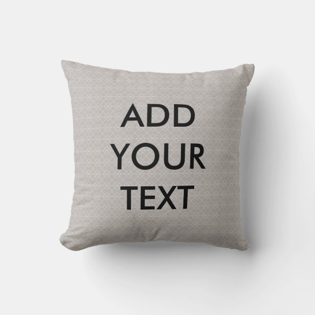 Coussin géométrique gris personnalisé (Recto)