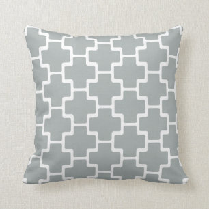 Coussin géométrique marocain de motif - gris de