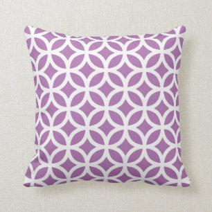 Coussin géométrique moderne d'orchidée rayonnan