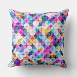 Coussin géométrique rond décoratif