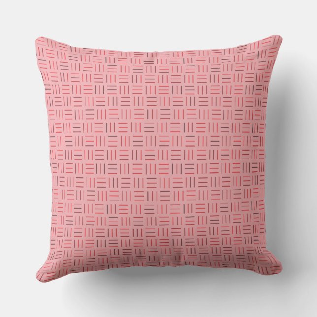 Coussin géométrique rouge et rose (Verso)