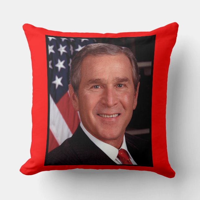 Coussin George Bush 43ème photo du président américain (Recto)