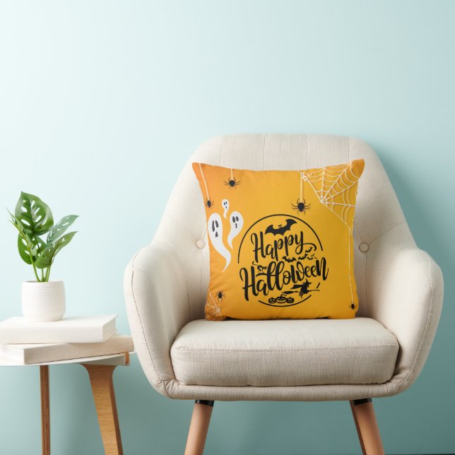 COUSSIN GHOST BAT SPIDER WEB ILLUSTRATION HALLOWEEN (Chaise)