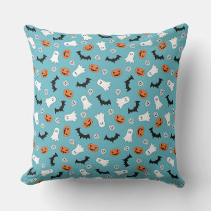 Coussin Ghost, Citrouille, Crâne, Bats