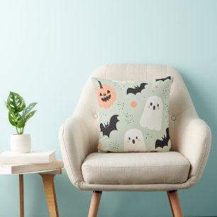 COUSSIN GHOST ET CITROUILLE À HALLOWEEN