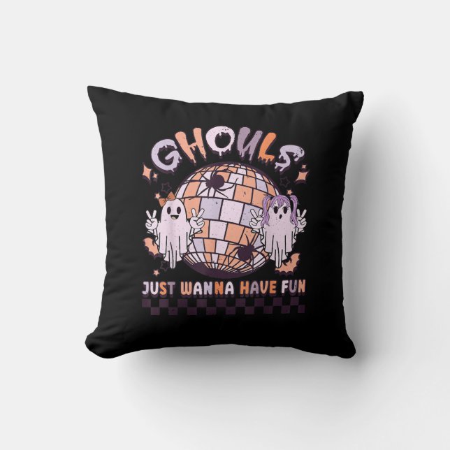 Coussin Ghouls veut juste avoir un costume d'Halloween rét (Recto)