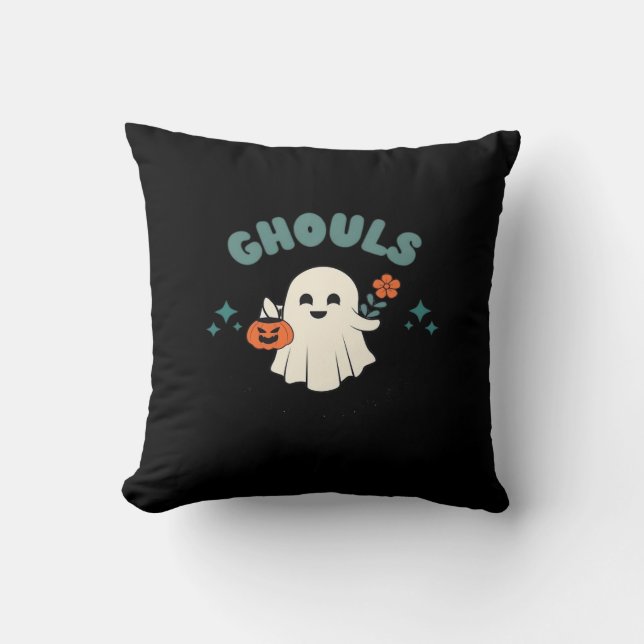 Coussin Ghouls veut juste s'amuser Halloween Art Funny Quo (Recto)