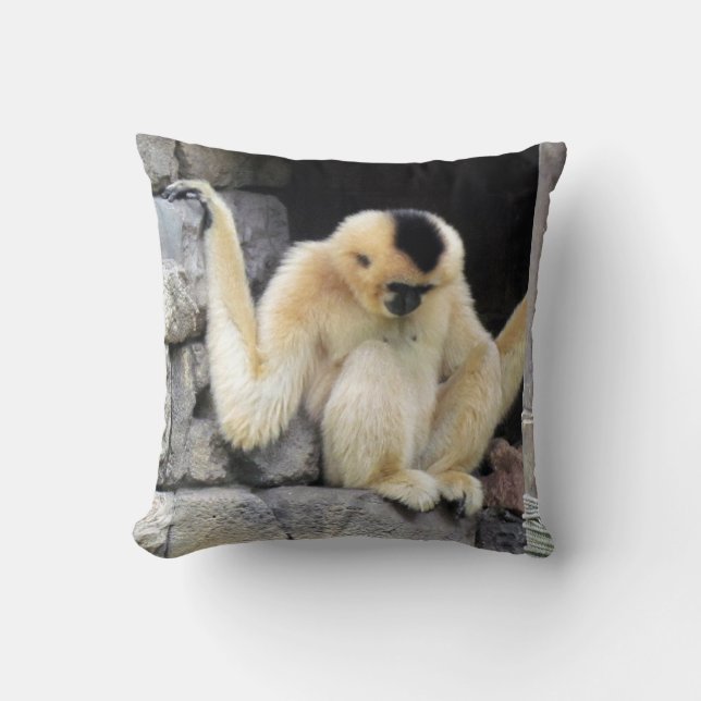 Coussin Gibbon blanc (Recto)