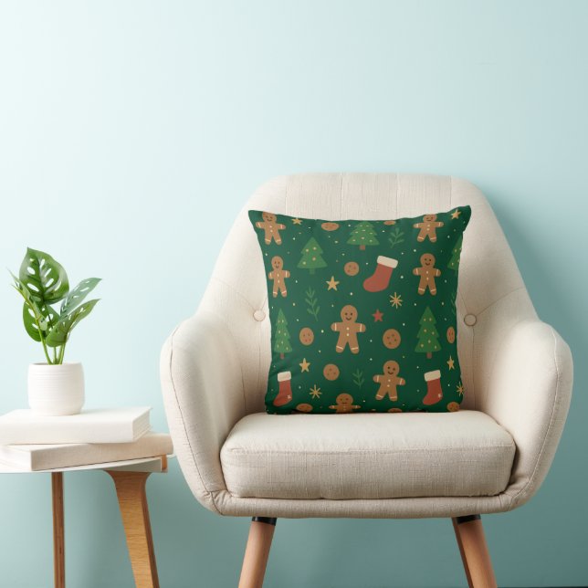 Coussin Gingerbread Christmas Fun (Chaise)