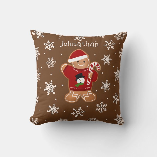 Coussin Gingerbread Man in Sweater (Recto)