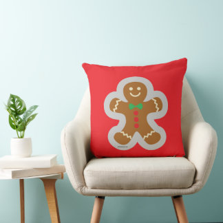 Coussin Gingerbread Man Making The Angel In The Snow