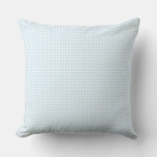 Coussin Gingham Grandmillennial - Cottagecore Bleu Bébé