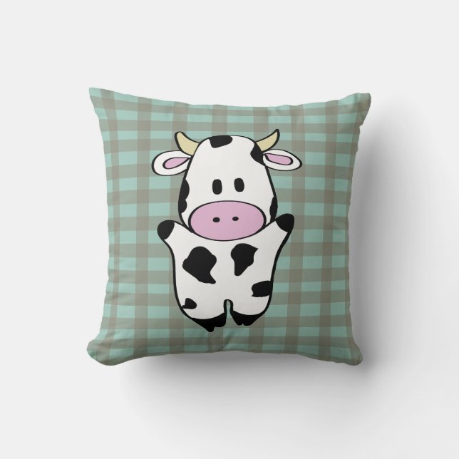Coussin Gingham vert (Recto)