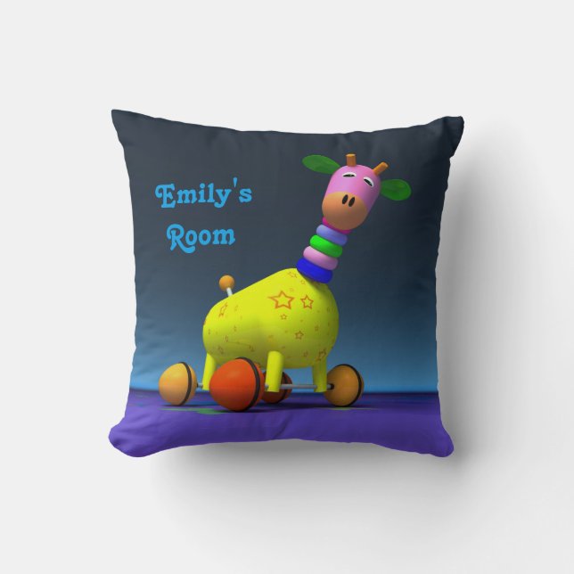 Coussin Giraffe de jouets colorés (Recto)