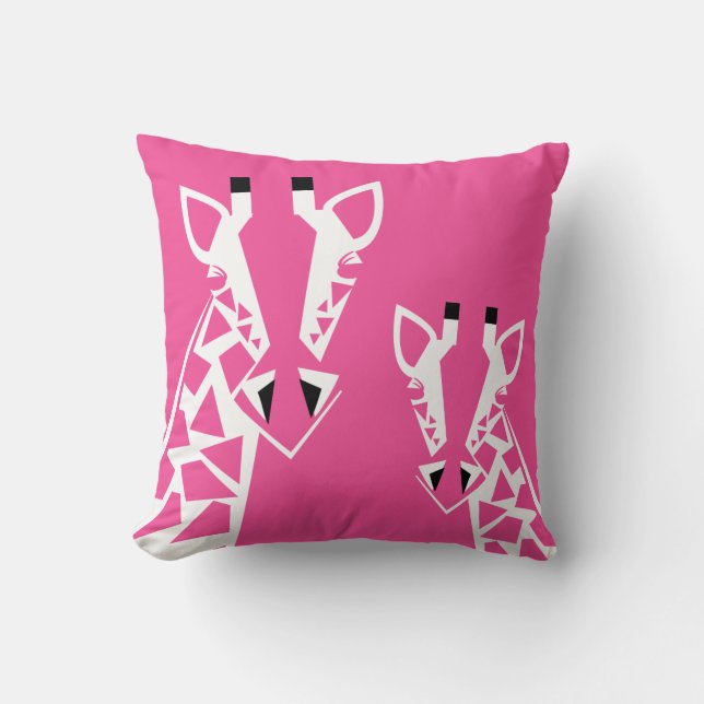 Coussin Giraffe rose (Recto)