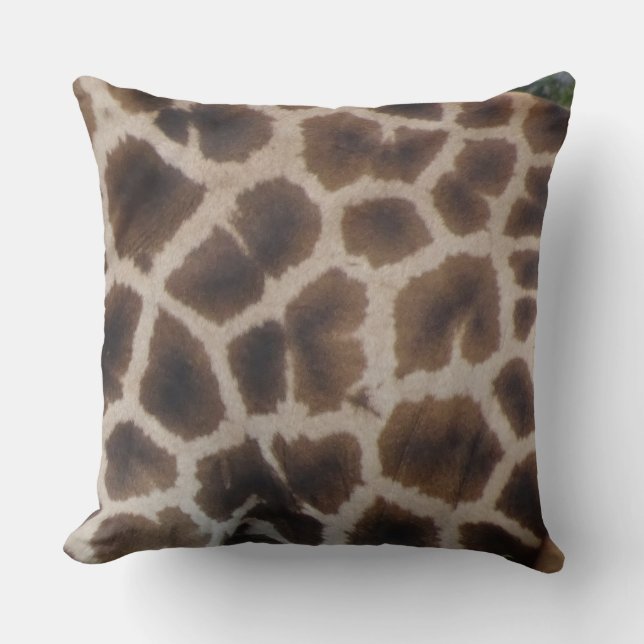 Coussin Giraffe Skin Pattern Throw Pillow (Recto)