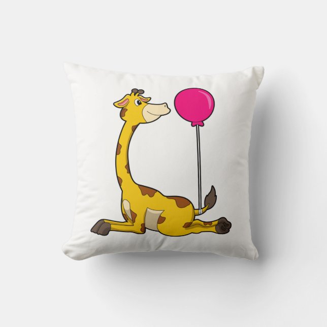 Coussin Giraffe with Balloon (Recto)