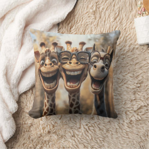 Coussin Giraffes de toiture en lunettes