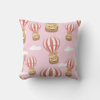 Coussin Giraffes en ballons à air chaud
