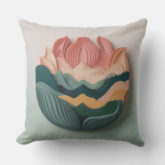 Coussin Giri Petal Relief 3D Batik Motif