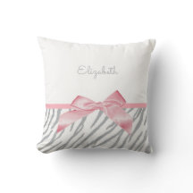 Girl Grey Tiger Stripes Poster de animal Avec Nom