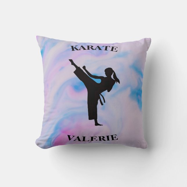 Coussin Girls Karate Pastel Swirl (Recto)